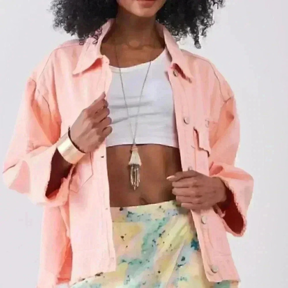 STARBURST DISTRESSED DENIM JACKET - Picture 3 of 6